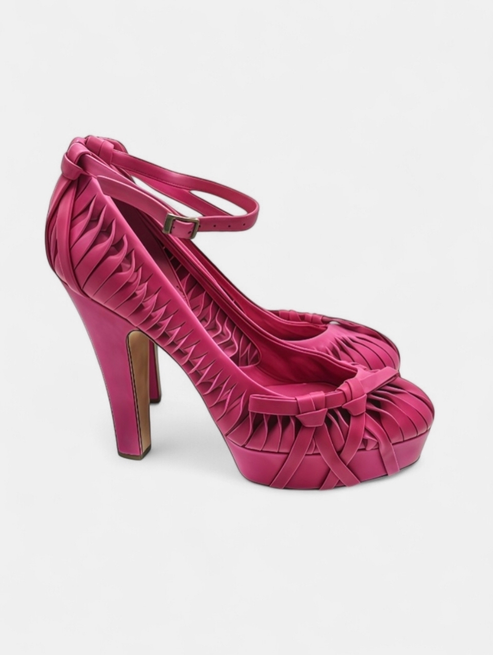 Vtg Christian Dior by John Galliano 2003 'Esca' Pink Platform Pumps Y2K - 39.5